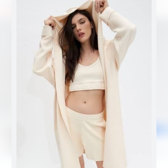 Zara Hooded Knitted Sweater Coat - Picture 2 of 7